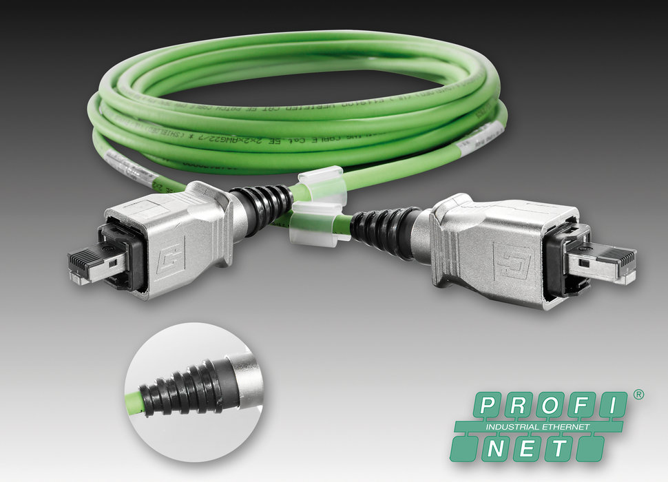 Weidmüller IE cable for PROFINET: moulded industrial Ethernet cables with PushPull connectors offer a reliable connectivity solution for deployment in industrial applications